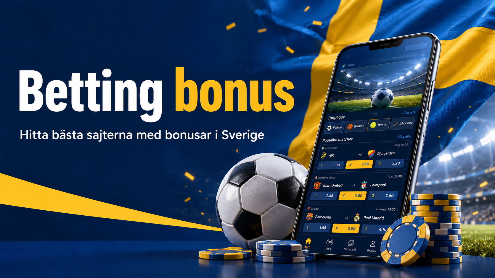 Betting bonus – hitta bästa sajterna med bonusar i Sverige